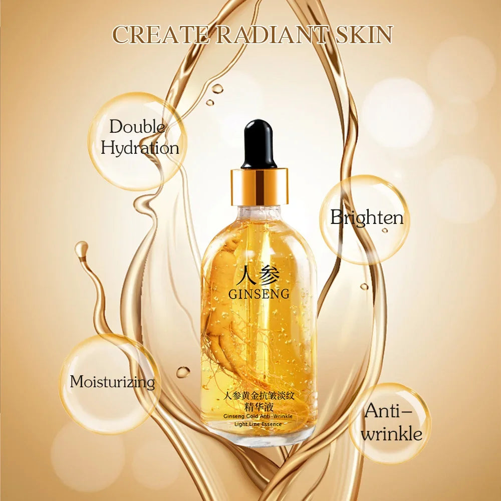 ✨ Essence de Ginseng & Huile Essentielle aux Polypeptides – Anti-Rides & Raffermissante