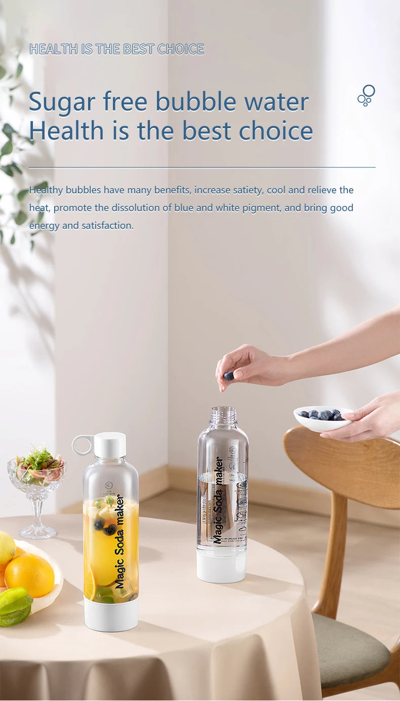 Nouvelle Machine à Soda Portable – Eau Gazeuse Fraîche à la Maison ou en Extérieur