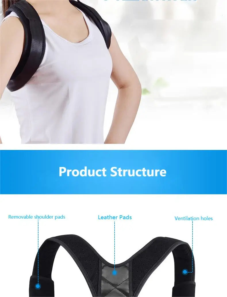 Ceinture Correctrice de Posture – Redresse-Dos Unisexe | Prévention du Dos Rond et Correction Posturale