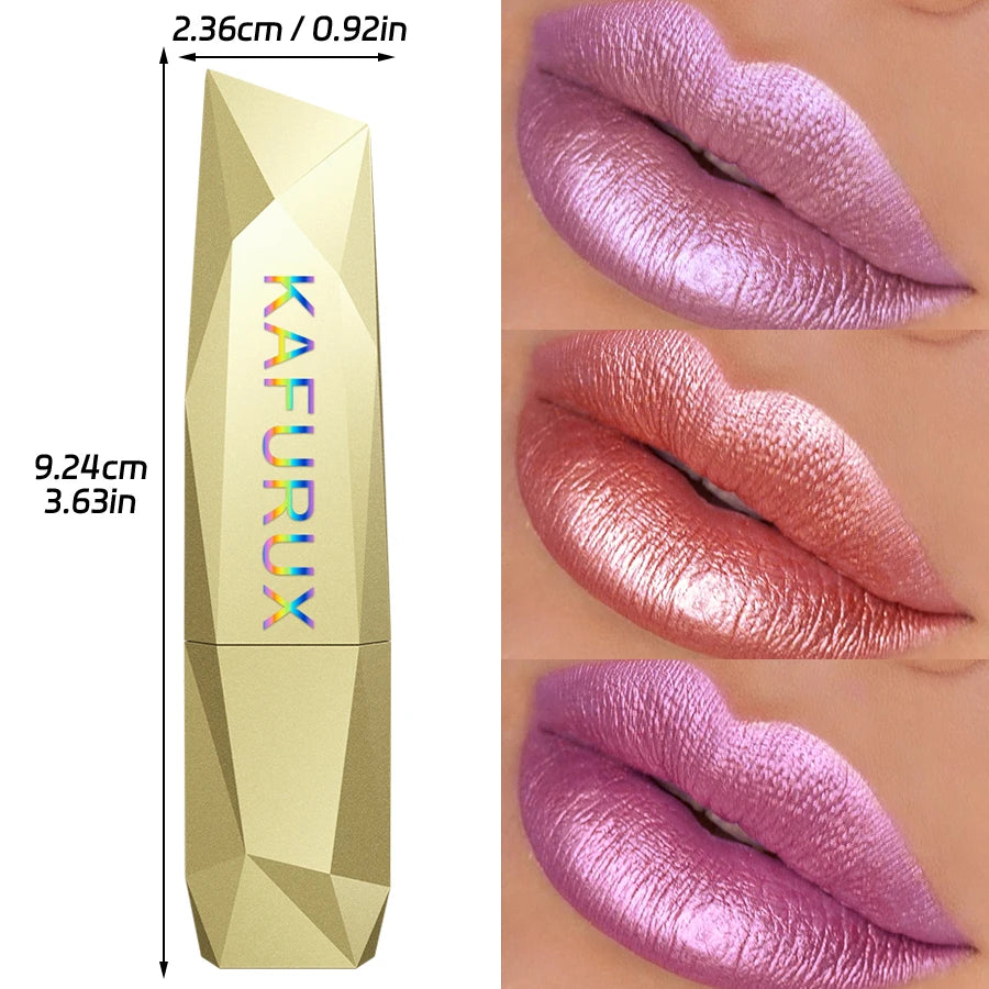 Rouge à Lèvres Pailleté 19 Couleurs – Hydratant & Brillant | Fini Métallisé Haute Pigmentation