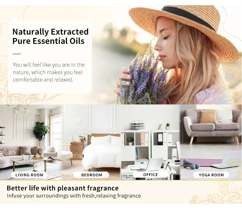 🌿 Coffret d’Huiles Essentielles Pures – 10 ml | Diffuseurs & Soins