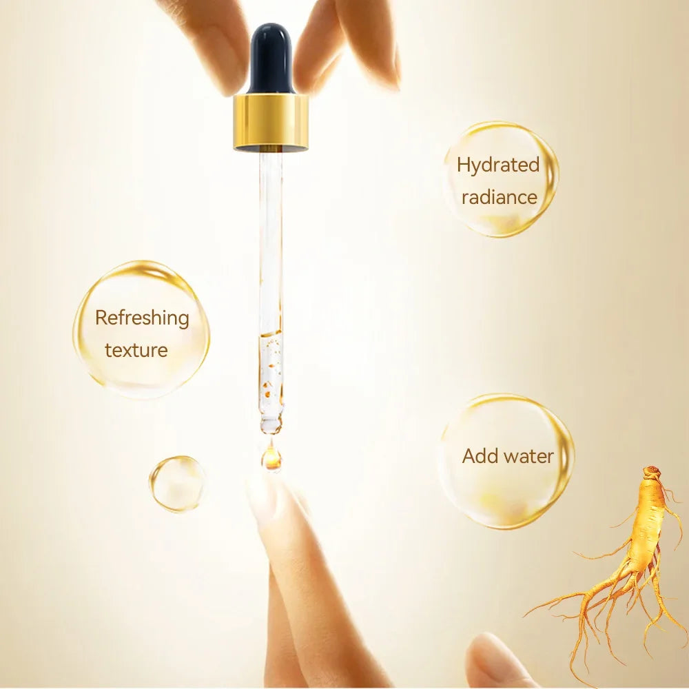 ✨ Essence de Ginseng & Huile Essentielle aux Polypeptides – Anti-Rides & Raffermissante