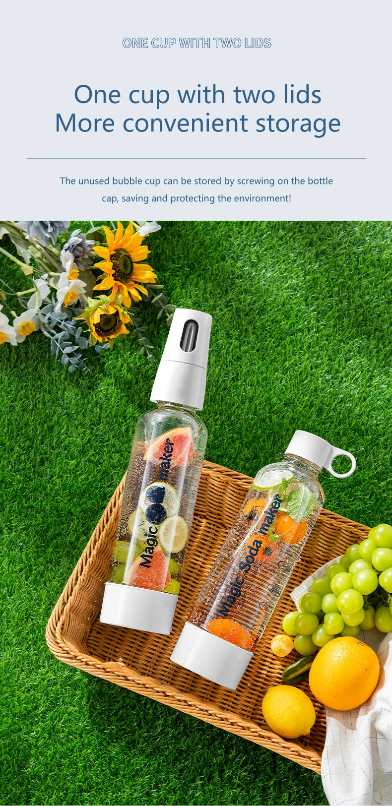 Nouvelle Machine à Soda Portable – Eau Gazeuse Fraîche à la Maison ou en Extérieur