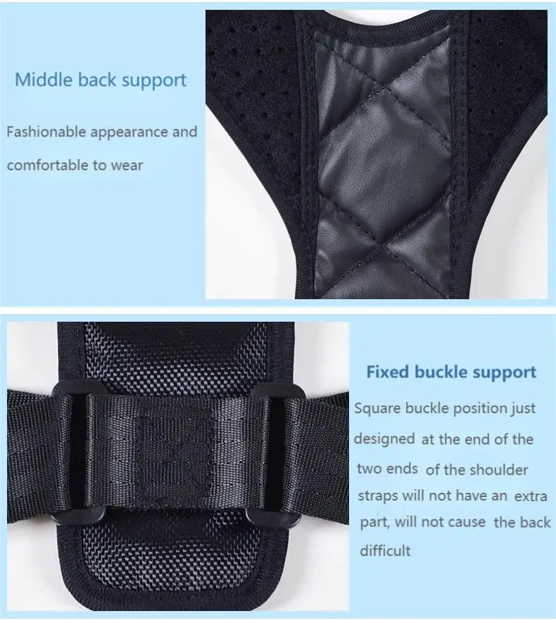 Ceinture Correctrice de Posture – Redresse-Dos Unisexe | Prévention du Dos Rond et Correction Posturale