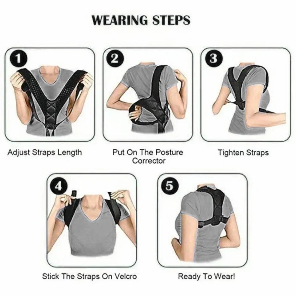 Ceinture Correctrice de Posture – Redresse-Dos Unisexe | Prévention du Dos Rond et Correction Posturale