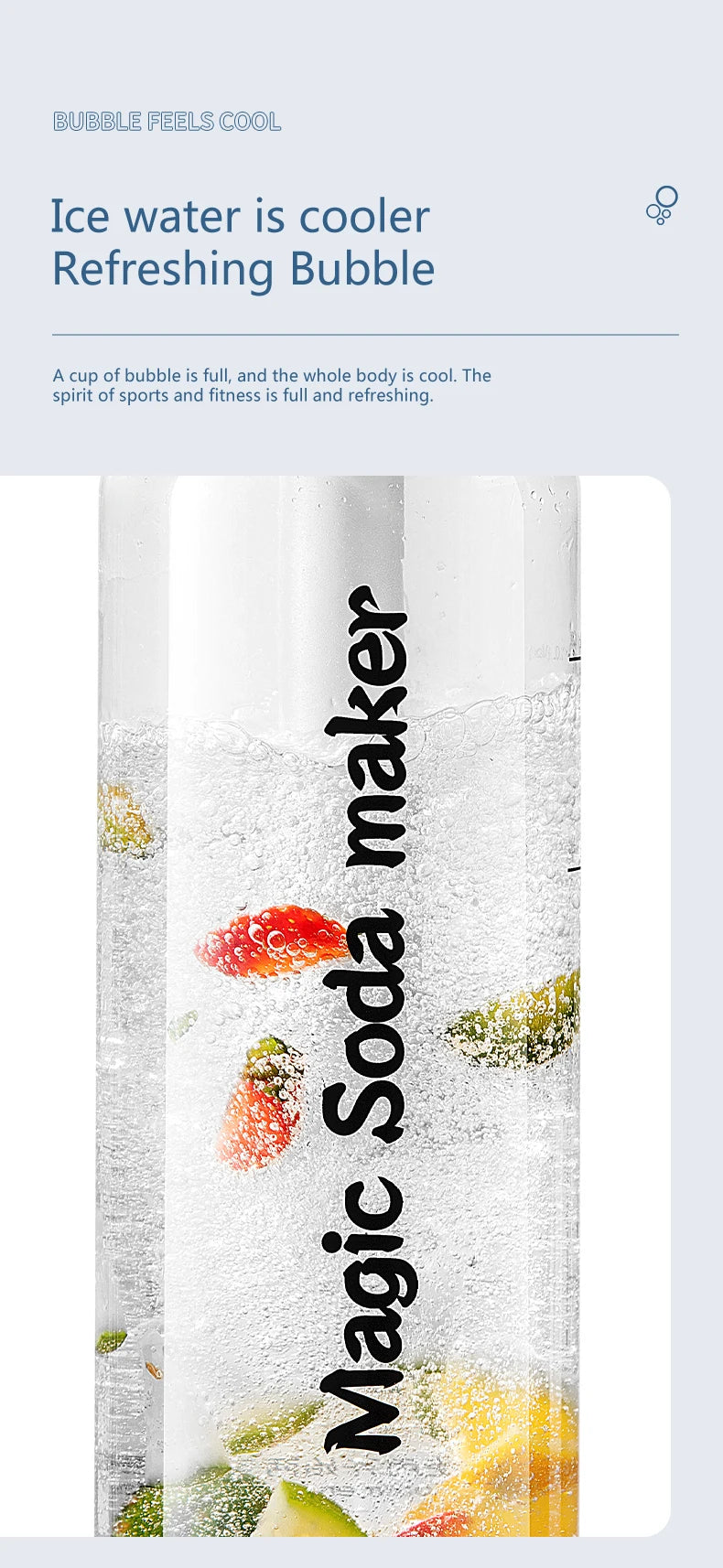 Nouvelle Machine à Soda Portable – Eau Gazeuse Fraîche à la Maison ou en Extérieur