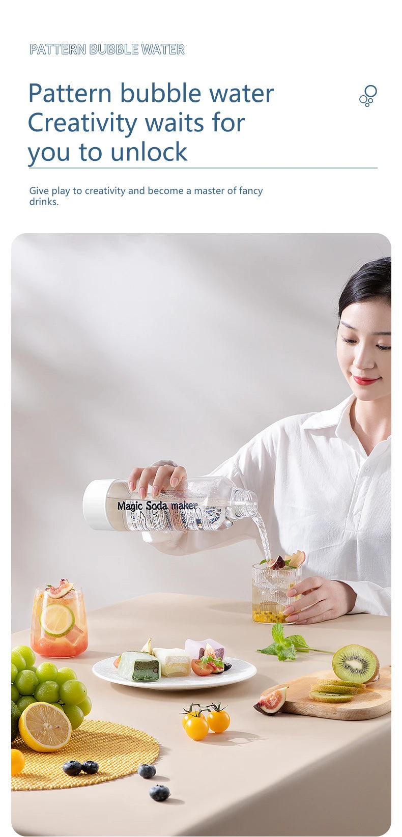 Nouvelle Machine à Soda Portable – Eau Gazeuse Fraîche à la Maison ou en Extérieur