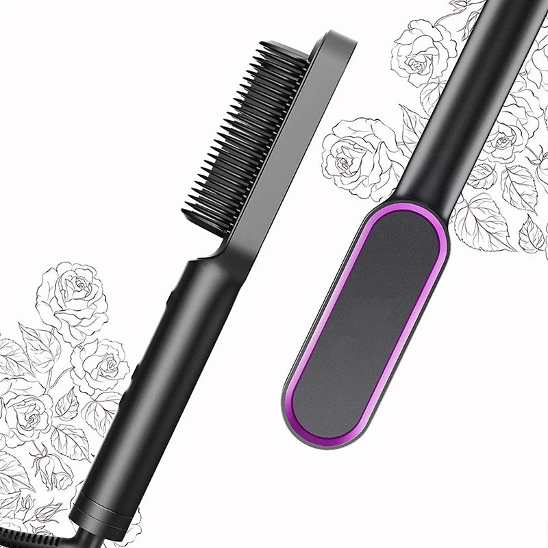 Brosse Lissante Électrique Professionnelle – Chauffe Rapide en Céramique