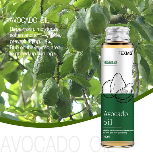 🌿 Huile d'Avocat pour Cheveux et Peau – 100 % Pure & Naturelle
