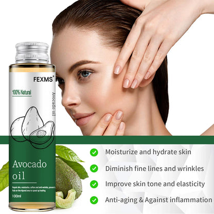 🌿 Huile d'Avocat pour Cheveux et Peau – 100 % Pure & Naturelle