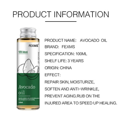 🌿 Huile d'Avocat pour Cheveux et Peau – 100 % Pure & Naturelle