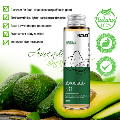 🌿 Huile d'Avocat pour Cheveux et Peau – 100 % Pure & Naturelle