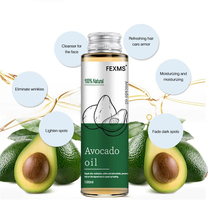 🌿 Huile d'Avocat pour Cheveux et Peau – 100 % Pure & Naturelle