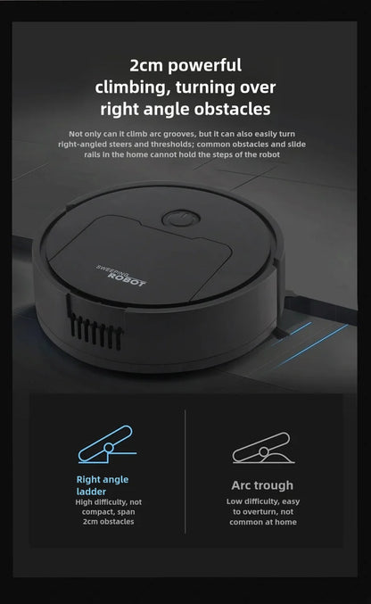 🤖 Robot Aspirateur Intelligent 3-en-1 – Aspiration, Balayage & Lavage Automatique
