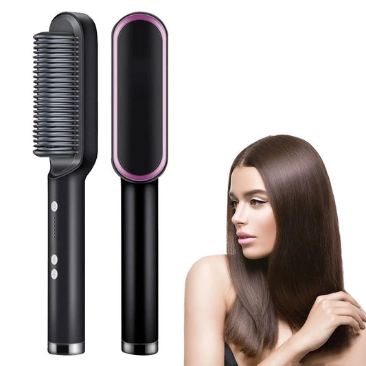 ✨ Brosse Lissante Électrique ROFAELEC – Céramique Chauffante Rapide &amp; Antibrûlure