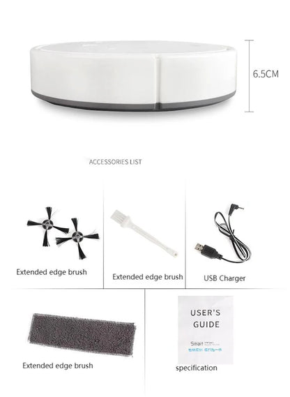 🧹 Robot Nettoyeur de Sol – Aspirateur Intelligent 3-en-1