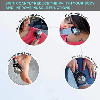 🌀 Balle de Massage à Roulettes – Soulagement des Muscles & Tensions