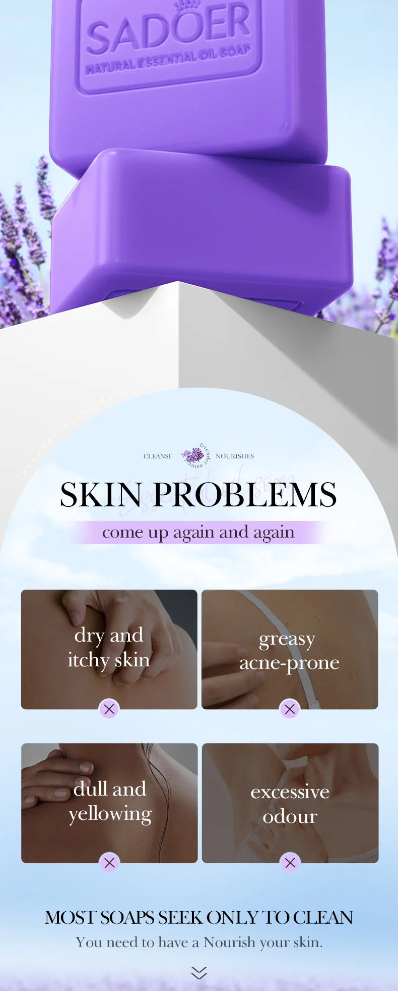 🧼 Savon Éclaircissant Artisanal – Lavande, Curcuma, Acide Kojique & Glutathione