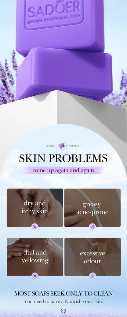 🧼 Savon Éclaircissant Artisanal – Lavande, Curcuma, Acide Kojique & Glutathione