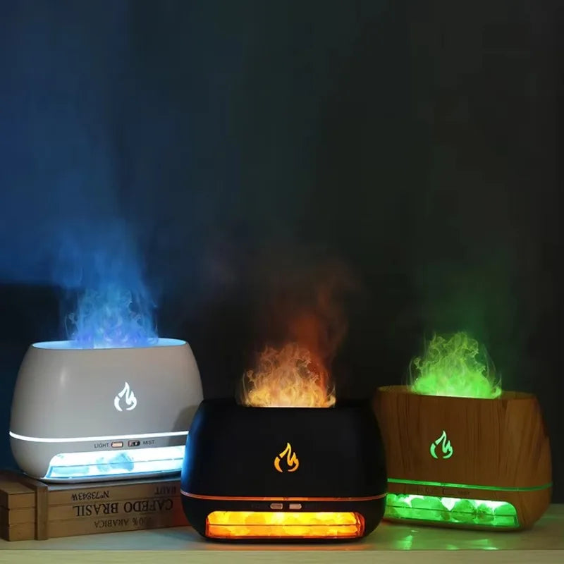 🔥 Diffuseur d'Arômes Ultrasonique Mini – Effet Flamme 3D & Brume Apaisante