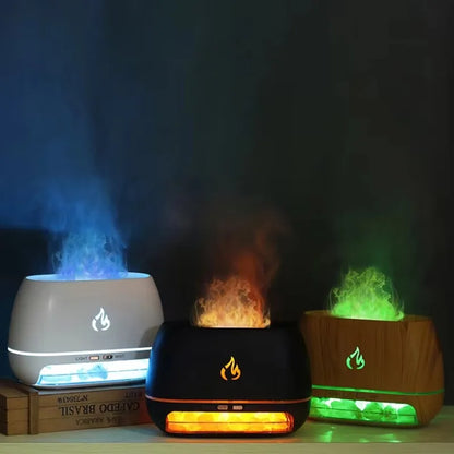 🔥 Diffuseur d'Arômes Ultrasonique Mini – Effet Flamme 3D & Brume Apaisante