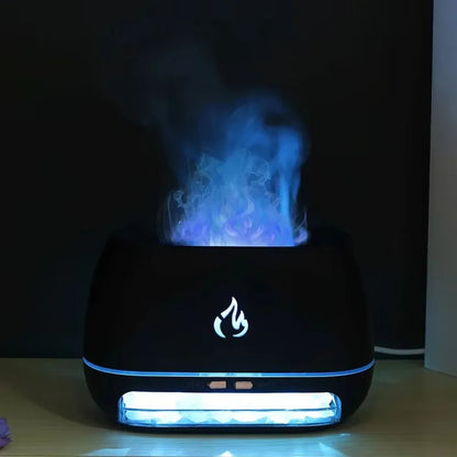 🔥 Diffuseur d'Arômes Ultrasonique Mini – Effet Flamme 3D & Brume Apaisante