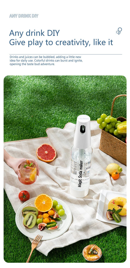 Nouvelle Machine à Soda Portable – Eau Gazeuse Fraîche à la Maison ou en Extérieur
