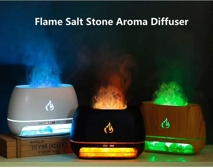 🔥 Diffuseur d'Arômes Ultrasonique Mini – Effet Flamme 3D & Brume Apaisante
