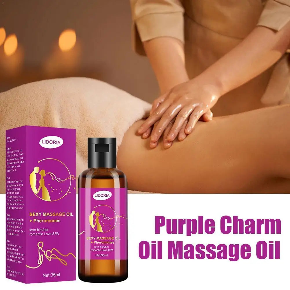 🌹 Huile de Massage aux Phéromones – Rose & Plantes Naturelles | Pour Couples