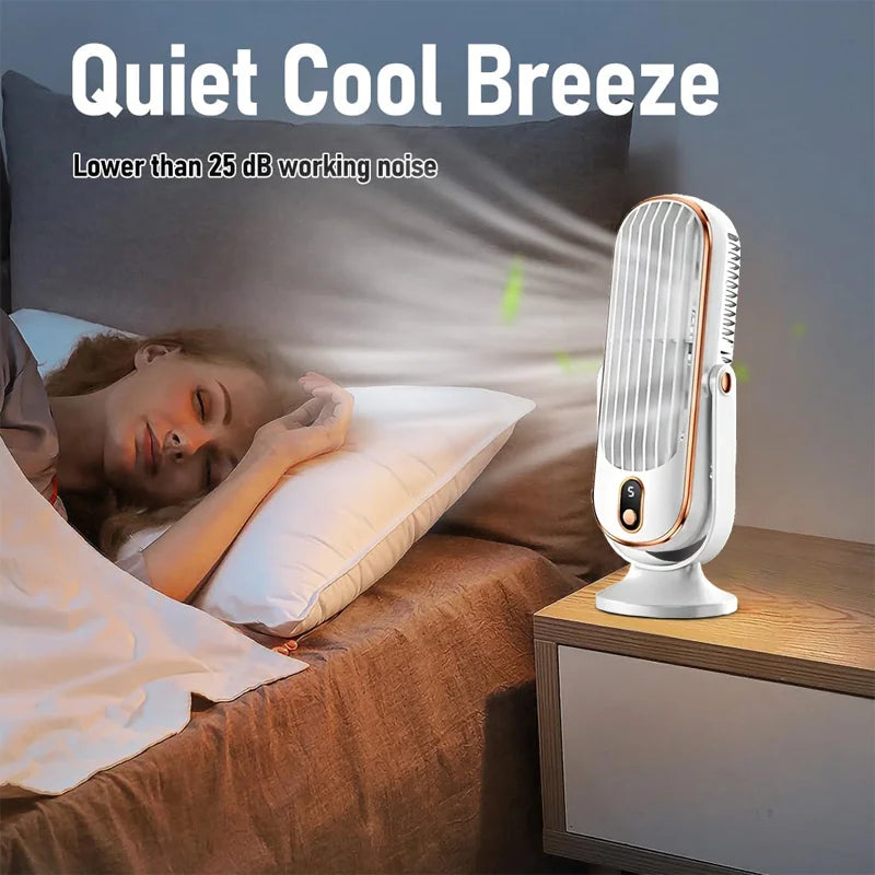 🌬️ Ventilateur de Bureau Portable – Refroidisseur d'Air 360° à 5 Vitesses