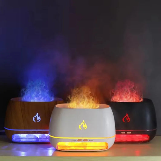 🔥 Diffuseur d'Arômes Ultrasonique Mini – Effet Flamme 3D & Brume Apaisante