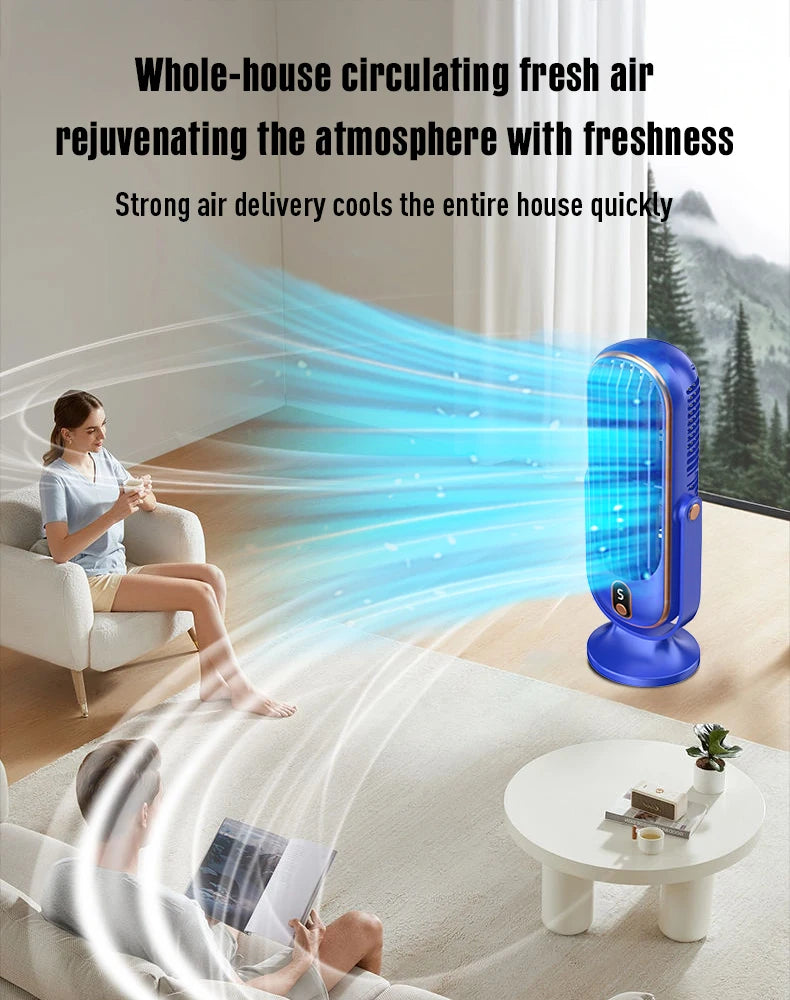 🌬️ Ventilateur de Bureau Portable – Refroidisseur d'Air 360° à 5 Vitesses