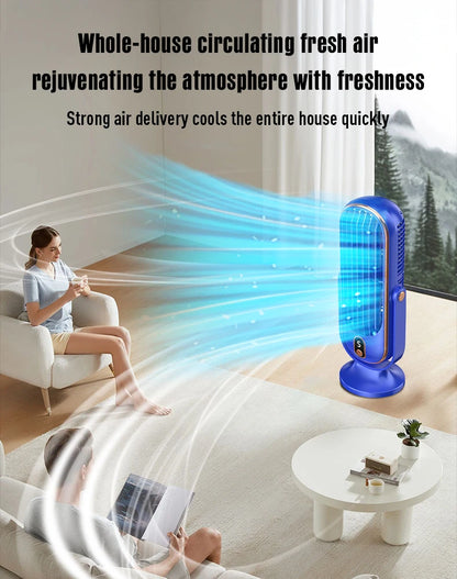 🌬️ Ventilateur de Bureau Portable – Refroidisseur d'Air 360° à 5 Vitesses
