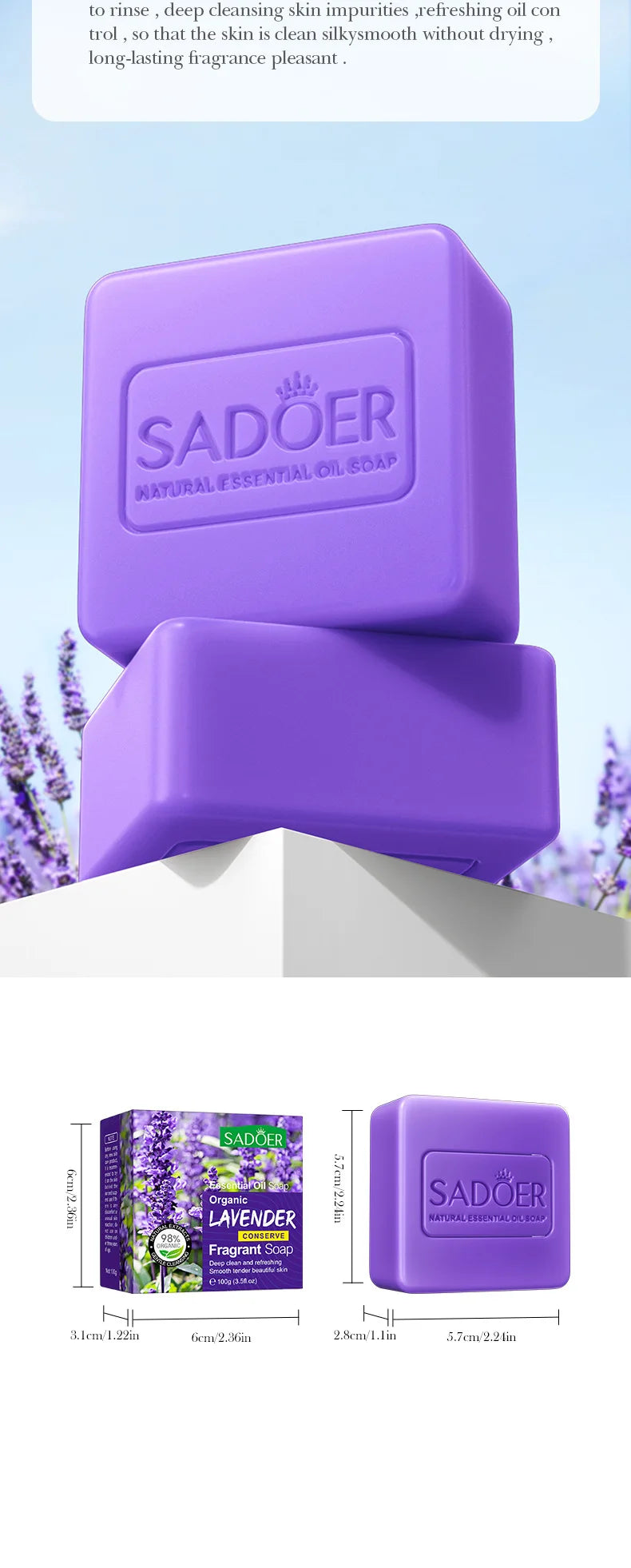 🧼 Savon Éclaircissant Artisanal – Lavande, Curcuma, Acide Kojique & Glutathione