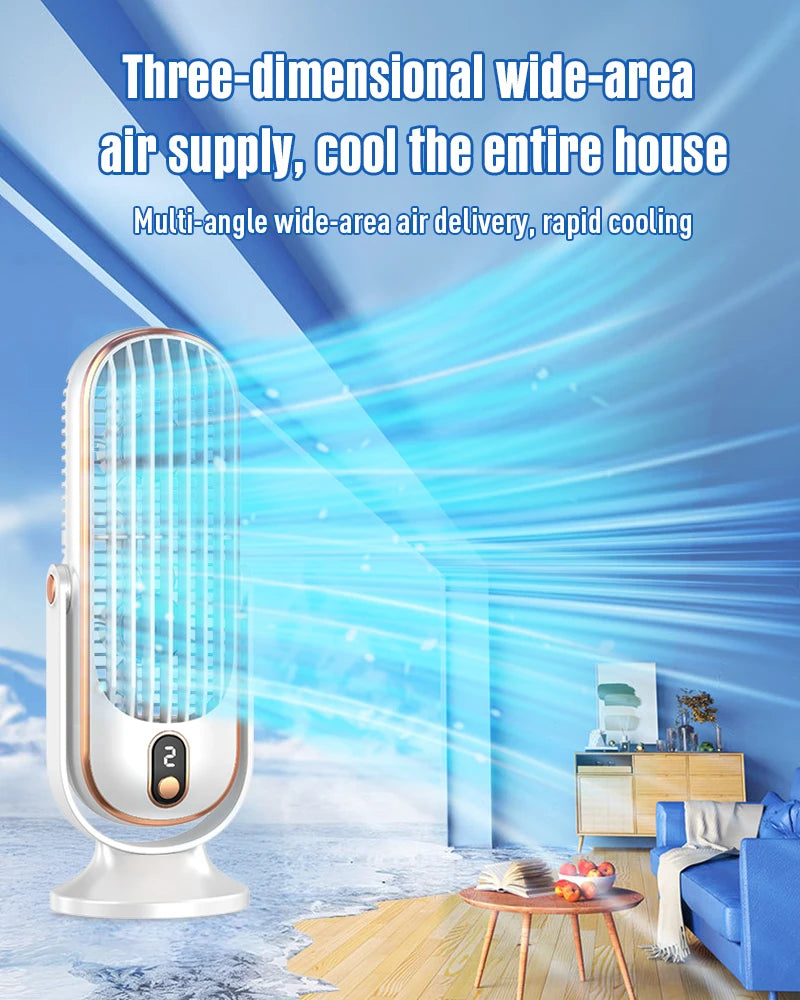 🌬️ Ventilateur de Bureau Portable – Refroidisseur d'Air 360° à 5 Vitesses