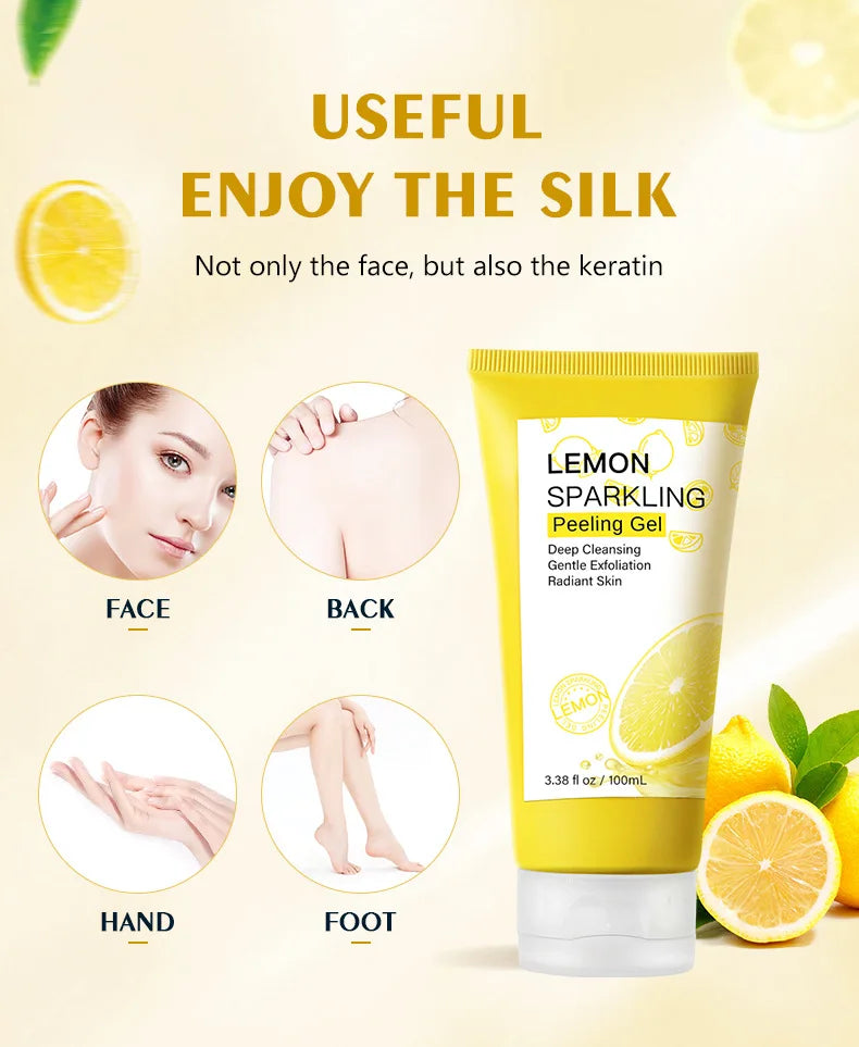 🍋 Gel Nettoyant Exfoliant au Citron – Visage Frais, Lisse & Éclatant