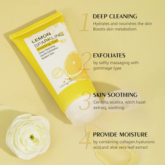 🍋 Gel Nettoyant Exfoliant au Citron – Visage Frais, Lisse & Éclatant