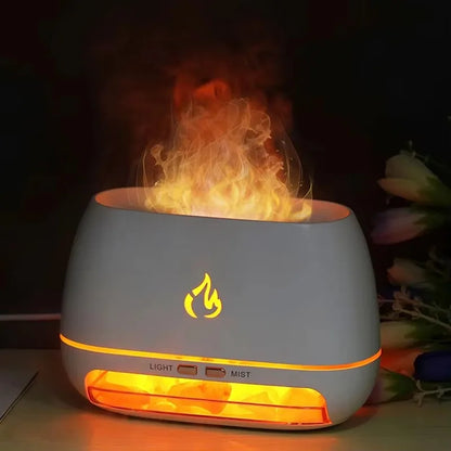 🔥 Diffuseur d'Arômes Ultrasonique Mini – Effet Flamme 3D & Brume Apaisante