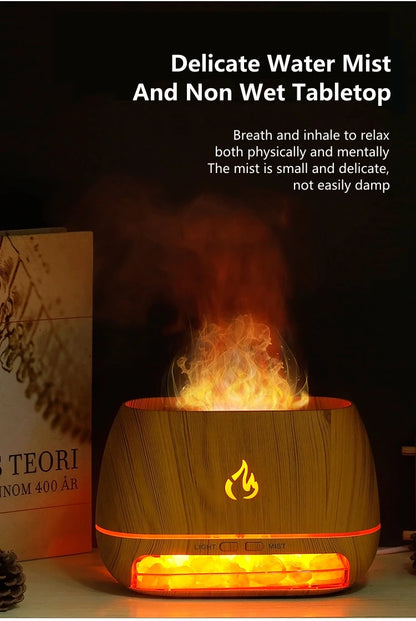 🔥 Diffuseur d'Arômes Ultrasonique Mini – Effet Flamme 3D & Brume Apaisante
