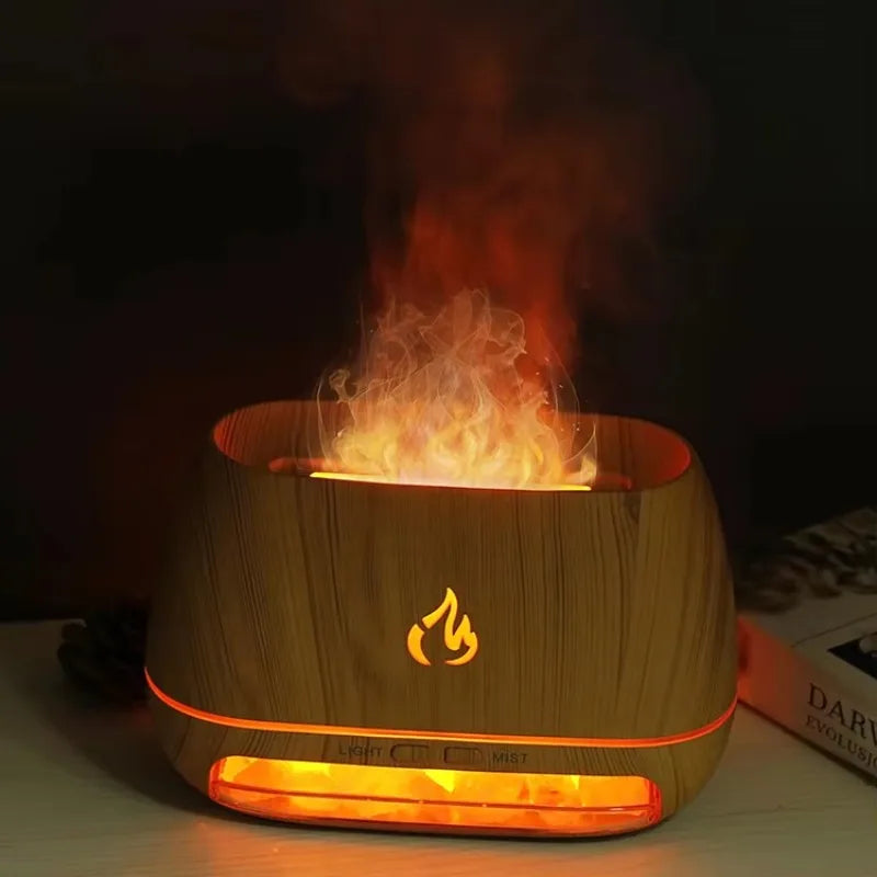 🔥 Diffuseur d'Arômes Ultrasonique Mini – Effet Flamme 3D & Brume Apaisante