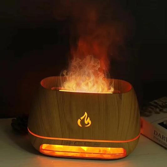 🔥 Diffuseur d'Arômes Ultrasonique Mini – Effet Flamme 3D & Brume Apaisante