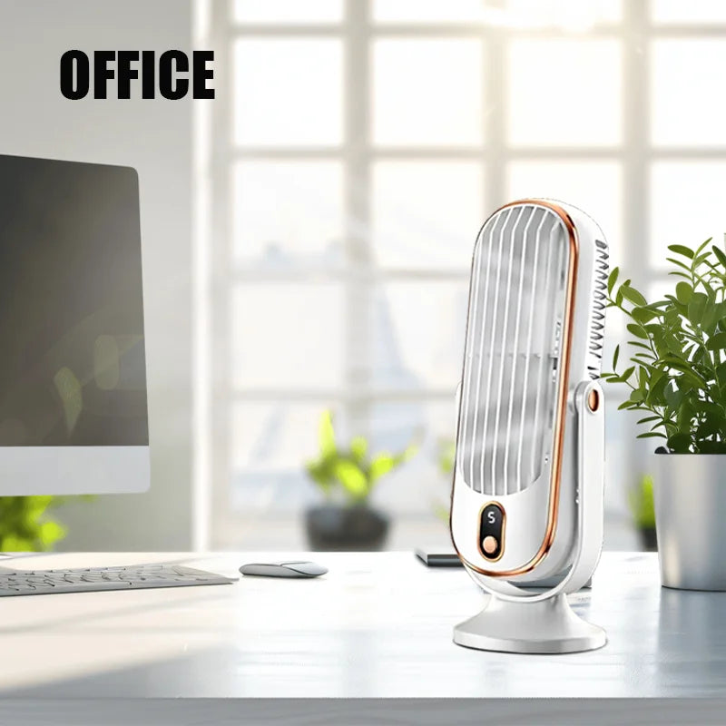 🌬️ Ventilateur de Bureau Portable – Refroidisseur d'Air 360° à 5 Vitesses