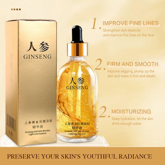 ✨ Essence de Ginseng & Huile Essentielle aux Polypeptides – Anti-Rides & Raffermissante
