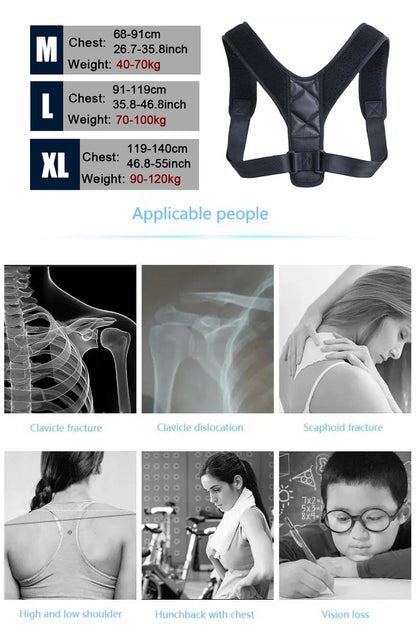 Ceinture Correctrice de Posture – Redresse-Dos Unisexe | Prévention du Dos Rond et Correction Posturale