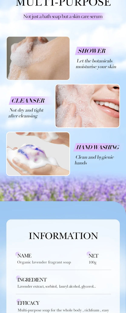 🧼 Savon Éclaircissant Artisanal – Lavande, Curcuma, Acide Kojique & Glutathione