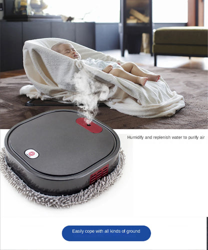 🧠 Robot Intelligent 3-en-1 – Aspire, Nettoie et Lave
