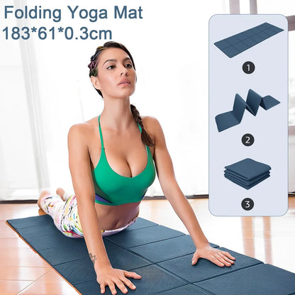 🧘‍♀️ Tapis de Yoga TPE Antidérapant – Pliable, Confortable & Facile à Nettoyer